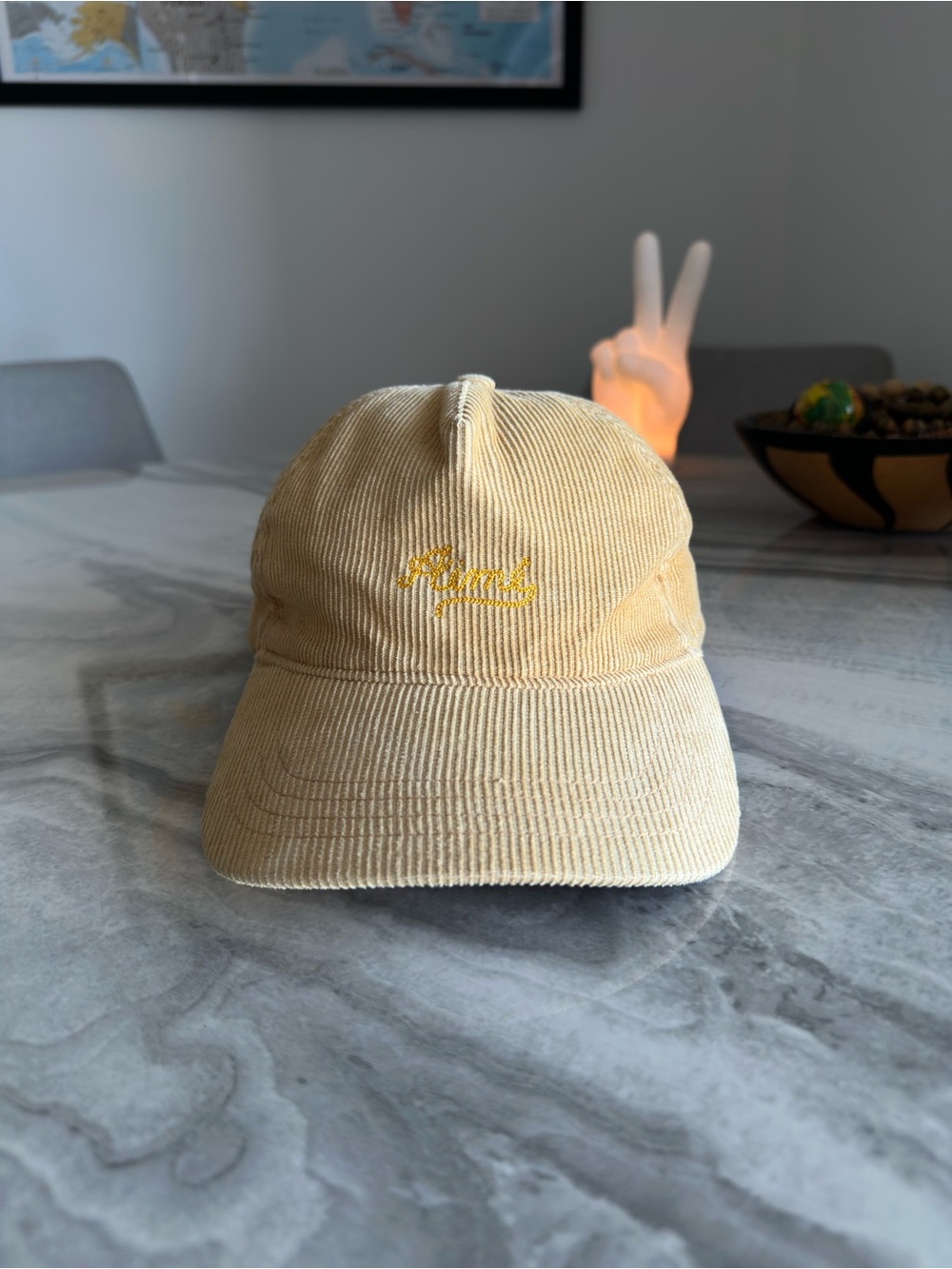 Aimé Leon Dore Chain Stitch Corduroy Beige Cap